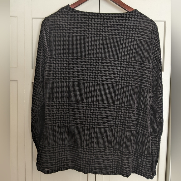 Talbots Textured Glen Plaid Top - Picture 2 of 6